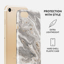 Snowstorm - Grey Marble iPhone SE (2022) Case 2