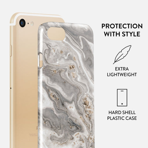 Snowstorm - Grey Marble iPhone SE (2022) Case 2