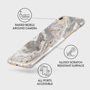 Snowstorm - Grey Marble iPhone SE (2022) Case 3