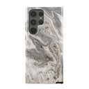 Snowstorm - Grey Marble Samsung Galaxy S23 Ultra Case 5