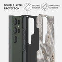 Snowstorm - Grey Marble Samsung Galaxy S23 Ultra Case 6