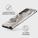 Snowstorm - Grey Marble Samsung Galaxy S23 Ultra Case 7
