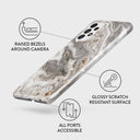 Snowstorm - Grey Marble Samsung Galaxy A72 4G / 5G Case 3