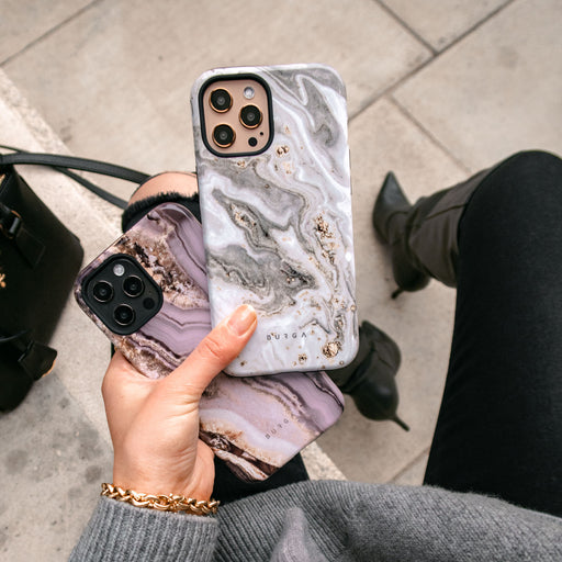 Snowstorm - Grey Marble Samsung Galaxy S23 Ultra Case 25