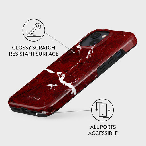 Iconic Red Ruby - Marble iPhone 13 Mini Case 7