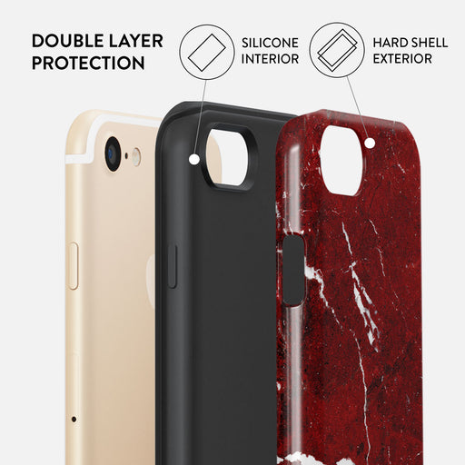Iconic Red Ruby - Marble iPhone 7 / iPhone 8 Case 6