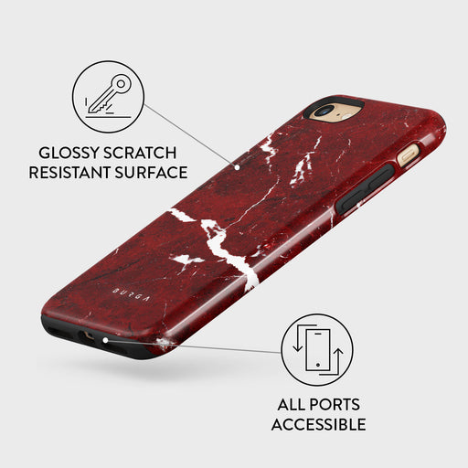 Iconic Red Ruby - Marble iPhone 7 / iPhone 8 Case 7
