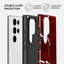 Iconic Red Ruby - Marble Samsung Galaxy S22 Ultra Case 6