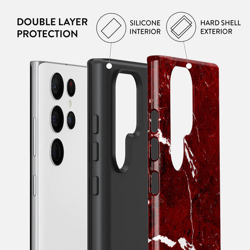 Iconic Red Ruby - Marble Samsung Galaxy S22 Ultra Case 6