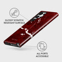 Iconic Red Ruby - Marble Samsung Galaxy S22 Ultra Case 7