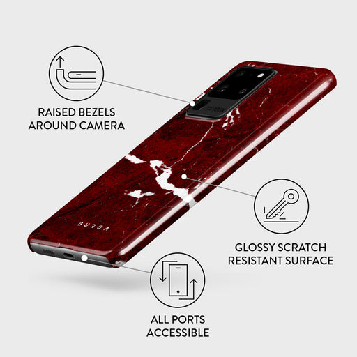Iconic Red Ruby - Marble Samsung Galaxy S20 Ultra 4G / 5G Case 3