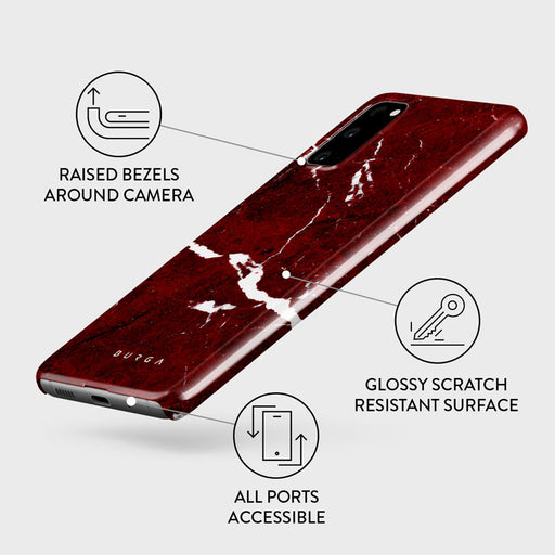 Iconic Red Ruby - Marble Samsung Galaxy S20 4G / 5G Case 3