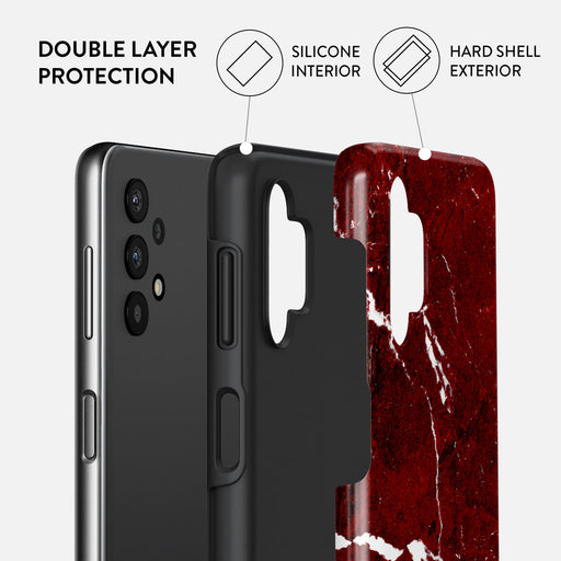 Iconic Red Ruby - Marble Samsung Galaxy A32 5G Case 2