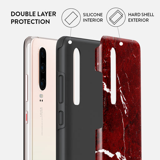 Iconic Red Ruby - Marble Huawei P30 Case 6