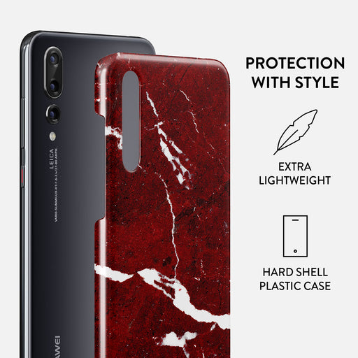 Iconic Red Ruby - Marble Huawei P20 Case 2