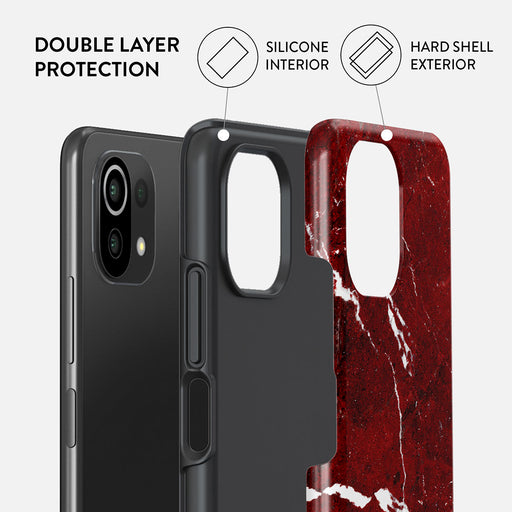 Iconic Red Ruby - Marble Xiaomi 11 Lite 5G NE Case 2