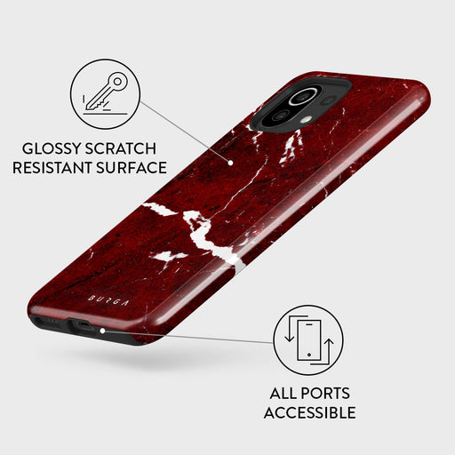 Iconic Red Ruby - Marble Xiaomi 11 Lite 5G NE Case 3