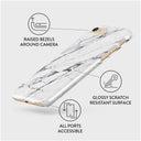 Satin White - Marble iPhone SE (2022) Case 3