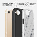 Satin White - Marble iPhone SE (2022) Case 6