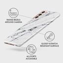 Satin White - Marble Samsung Galaxy S21 Plus Case 3