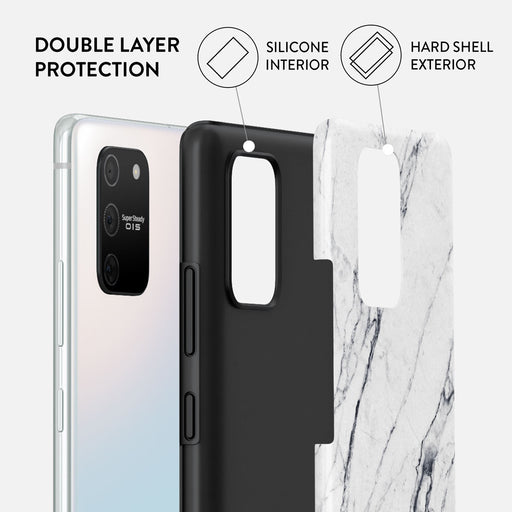 Satin White - Marble Samsung Galaxy S10 Lite Case 6