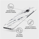 Satin White - Marble Samsung Galaxy S9 Case 3
