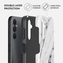 Satin White - Marble Samsung Galaxy A14 5G Case 2