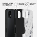 Satin White - Marble Samsung Galaxy A22 5G Case 2