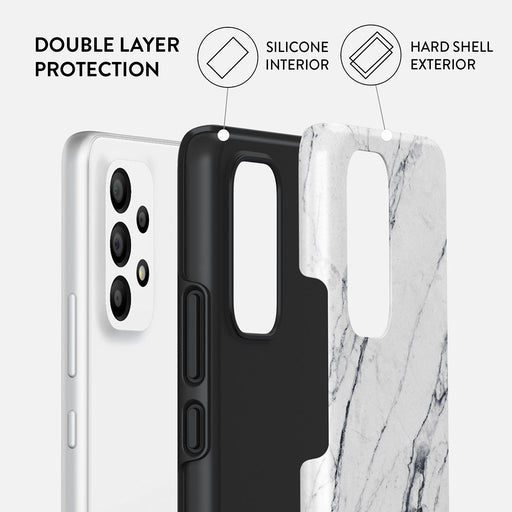 Satin White - Marble Samsung Galaxy A33 Case 2