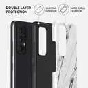 Satin White - Marble Samsung Galaxy A52 / A52S 4G / 5G Case 2