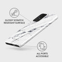 Satin White - Marble Samsung Galaxy A52 / A52S 4G / 5G Case 3