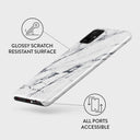 Satin White - Marble Samsung Galaxy A51 4G Case 7