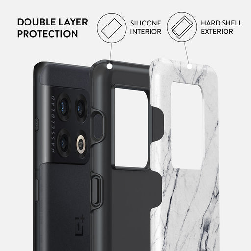 Satin White - Marble OnePlus 10 Pro 5G Case 2