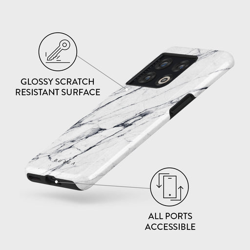 Satin White - Marble OnePlus 10 Pro 5G Case 3