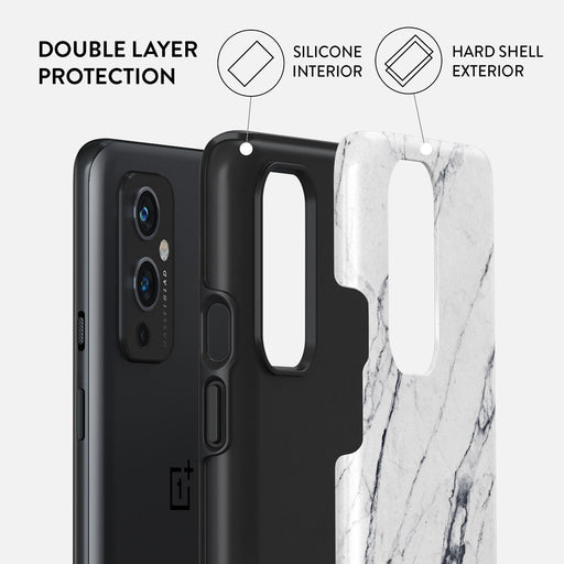 Satin White - Marble OnePlus 9 Case 2