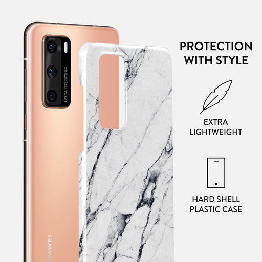 Satin White - Marble Huawei P40 Case 2