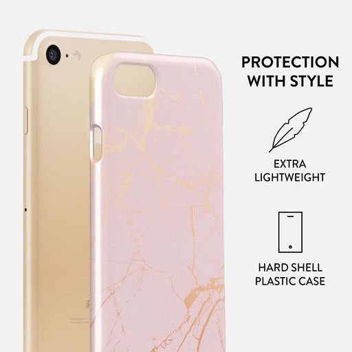 Peachy Gold - Pink Marble iPhone 7 / iPhone 8 Case 2