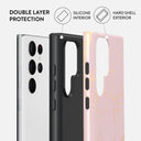 Peachy Gold - Pink Marble Samsung Galaxy S22 Ultra Case 6