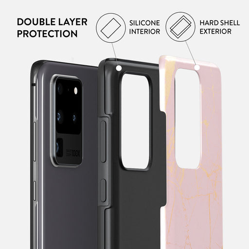 Peachy Gold - Pink Marble Samsung Galaxy S20 Ultra 4G / 5G Case 6