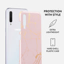Peachy Gold - Pink Marble Samsung Galaxy A70 Case 2