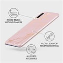 Peachy Gold - Pink Marble Samsung Galaxy A70 Case 3
