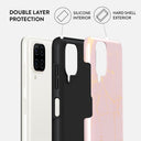 Peachy Gold - Pink Marble Samsung Galaxy A12 4G Case 6
