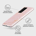 Peachy Gold - Pink Marble Huawei P40 Pro Plus Case 3