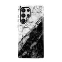 Fatal Contradiction - Black & White Marble Samsung Galaxy S22 Ultra Case
