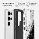 Fatal Contradiction - Black & White Marble Samsung Galaxy S22 Ultra Case 6
