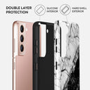 Fatal Contradiction - Black & White Marble Samsung Galaxy S21 Plus Case 6