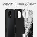 Fatal Contradiction - Black & White Marble Samsung Galaxy A22 5G Case 2