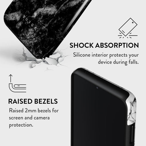 Fatal Contradiction - Black & White Marble Samsung Galaxy A22 5G Case 4