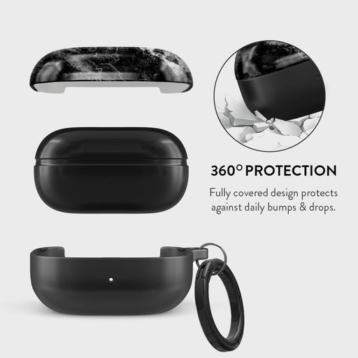 Fatal Contradiction - Black & White Marble Samsung Galaxy Buds Live Case 2