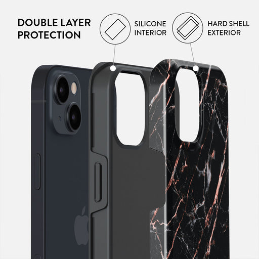 Rose Gold Marble - iPhone 14 Plus Case 6
